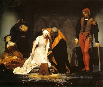  Jan Lienzo - La ejecución de Lady Jane Grey 1834 historias Hippolyte Delaroche